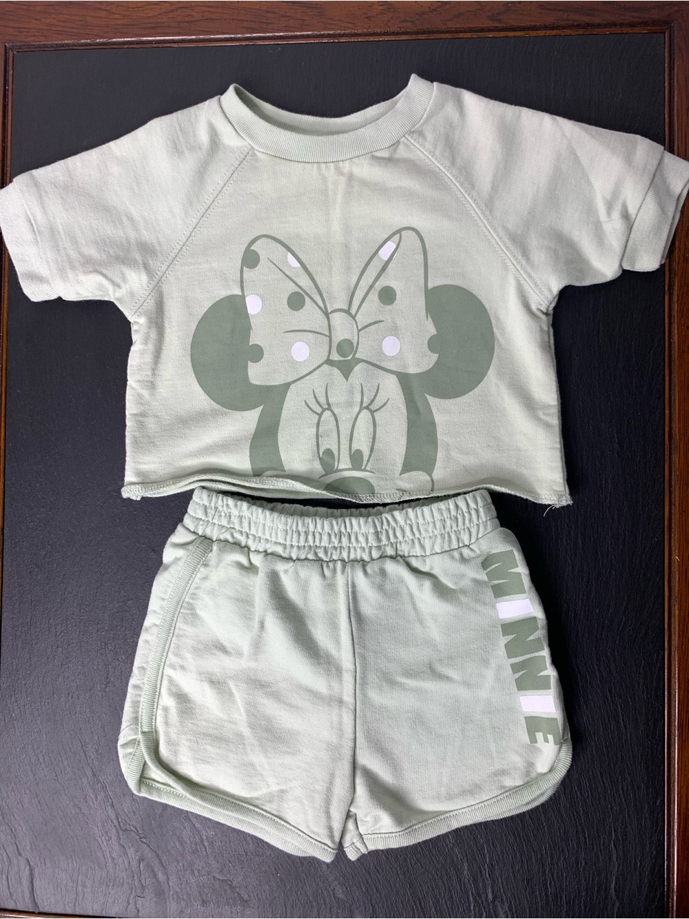 Disney Mint Green Minnie Mouse Two-Piece Short Set